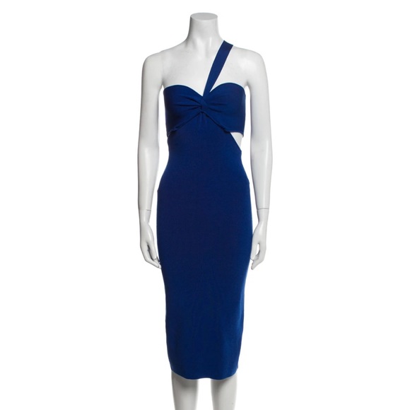 L’agence Raya One-Shoulder Midi Length Dress M - Picture 14 of 15